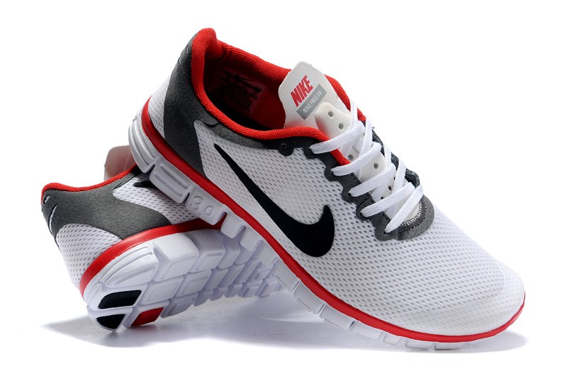 Nike Free 3.0 v2 Mens Shoes black red white - Click Image to Close